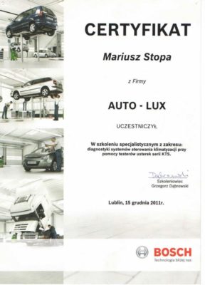 certyfikat bosch